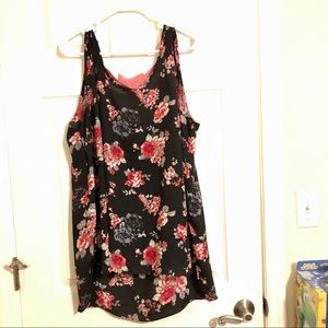 Floral high-low tank top size 2XL